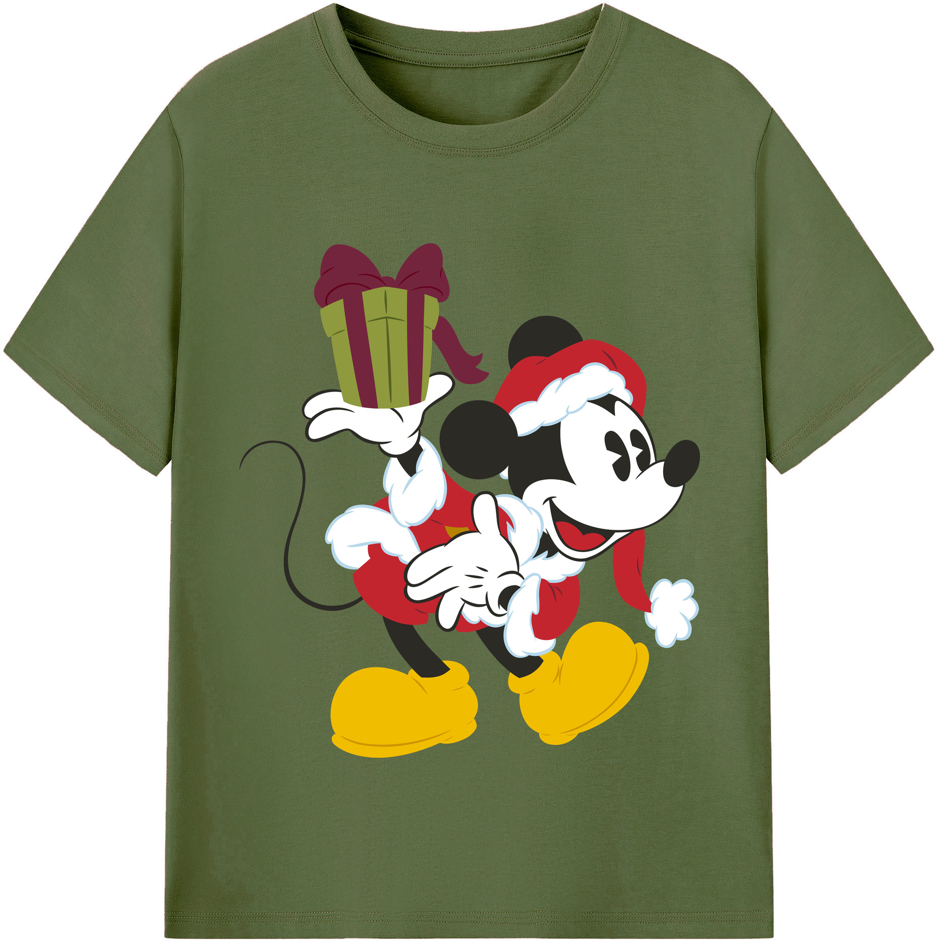 （画像用） ミッキーマウス Mickey Mouse 綿100％半袖Tシャツ（フロントプリント）